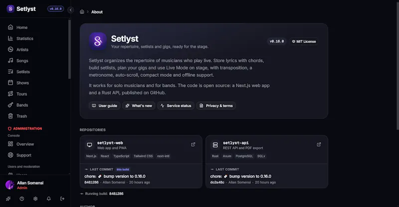 Setlyst screenshot 5