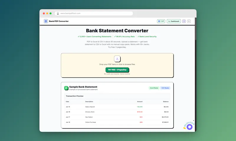 Bank PDF Converter screenshot 2