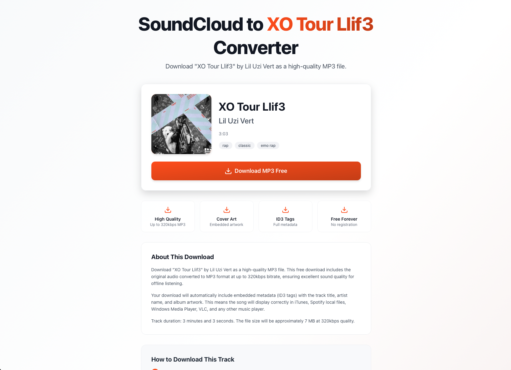 mp3sound.cloud — SoundCloud Downloader - Screenshot 2 showing product features and functionality