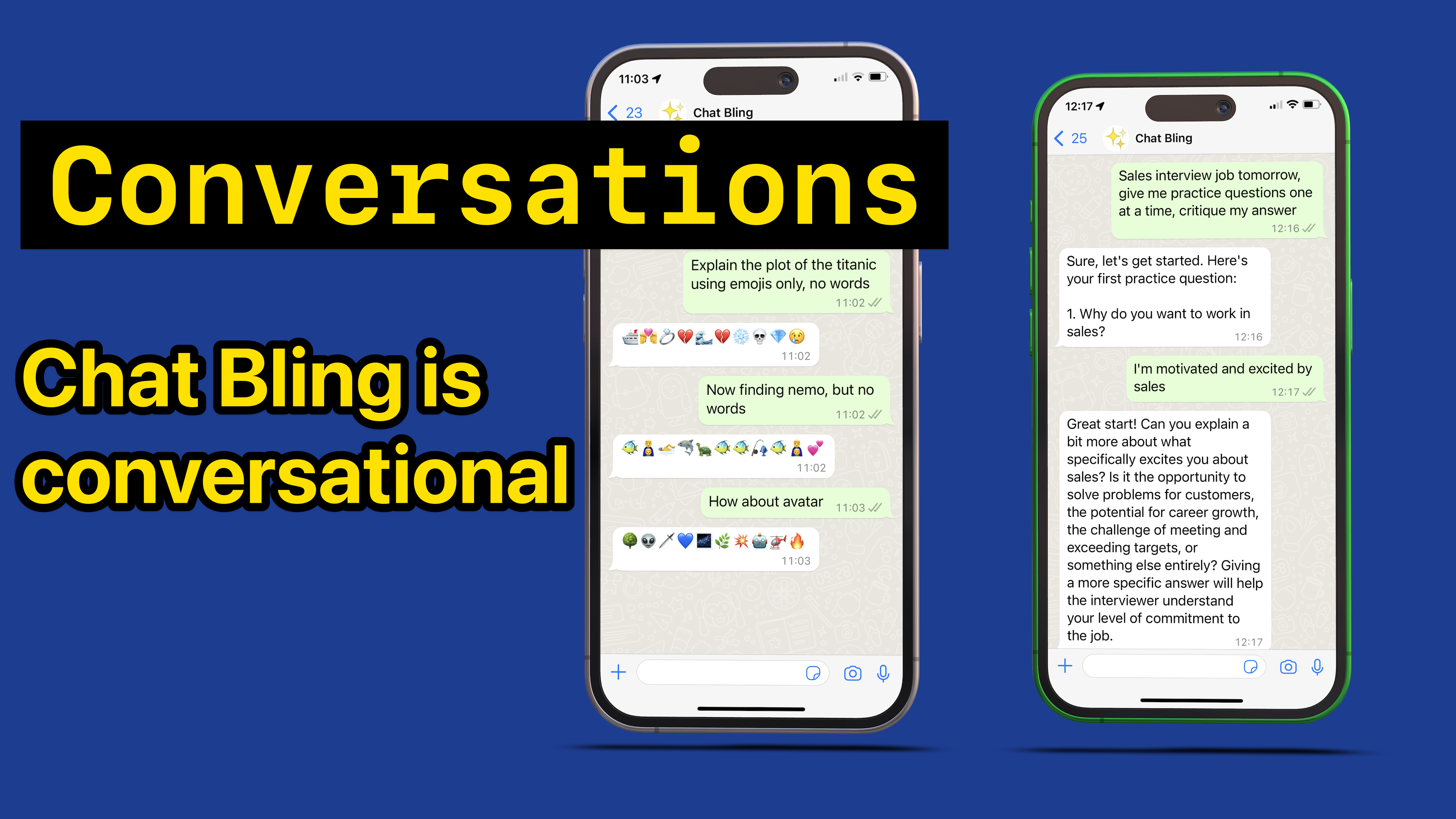 Chatten Sie mit KI Bling - WhatsApp mit KI: Chatgpt, Bilderstellung und Sprache zum Text Medien 3