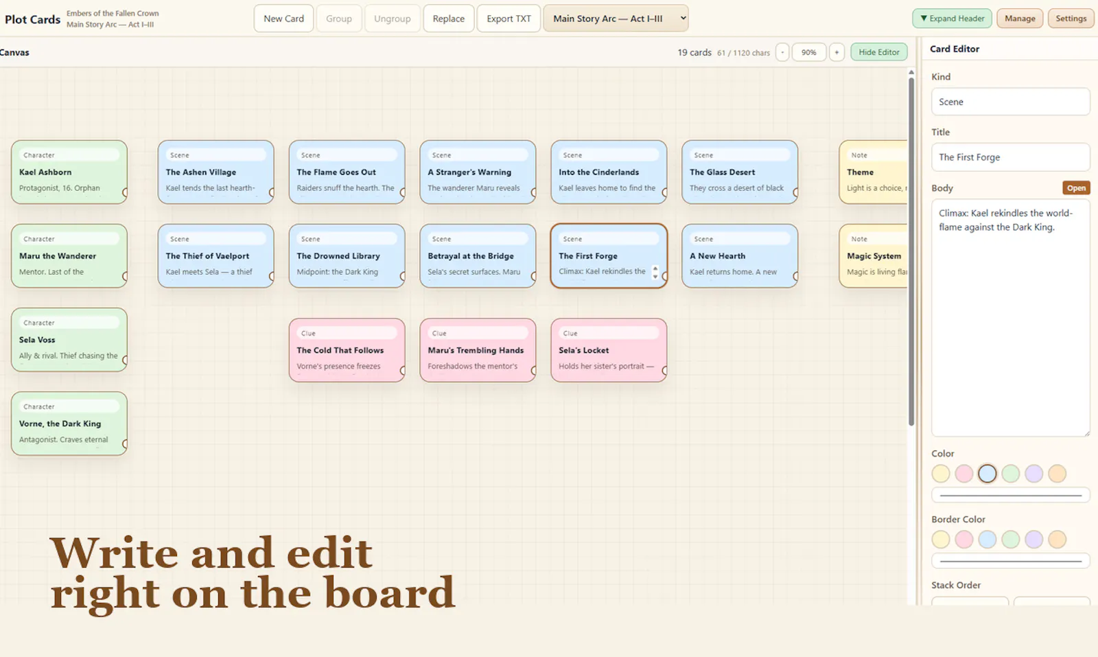 Plot Cards screenshot 2