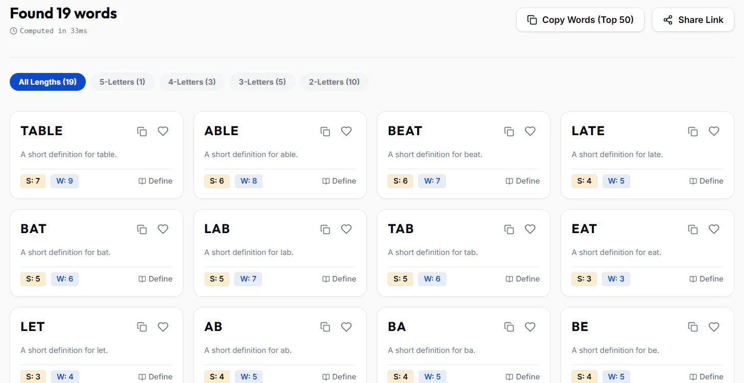 Unscramble Words Lab gallery image