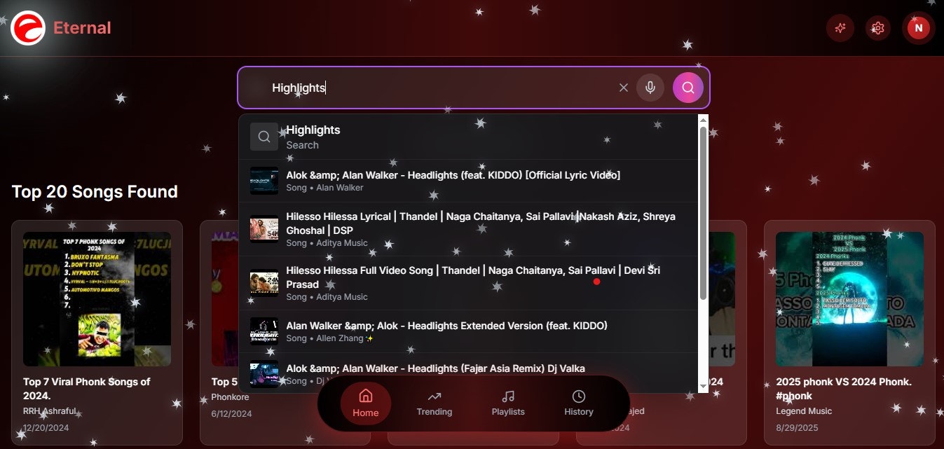 Eternal Musics - Main product screenshot demonstrating key features and user interface