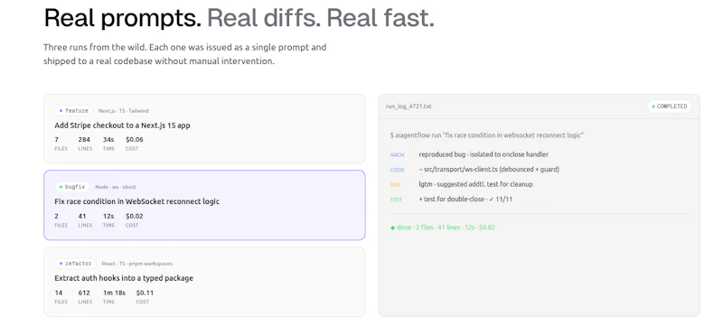 aiagentflow CLI screenshot 4