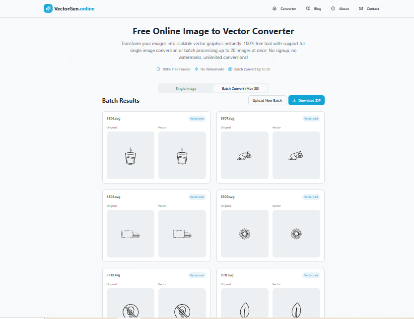 VectorGen.online - Screenshot 3 showing product features and functionality