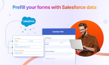 Screenshot di Jotform per l&rsquo;interfaccia utente di Salesforce che mostra le opzioni di raccolta dei lead.