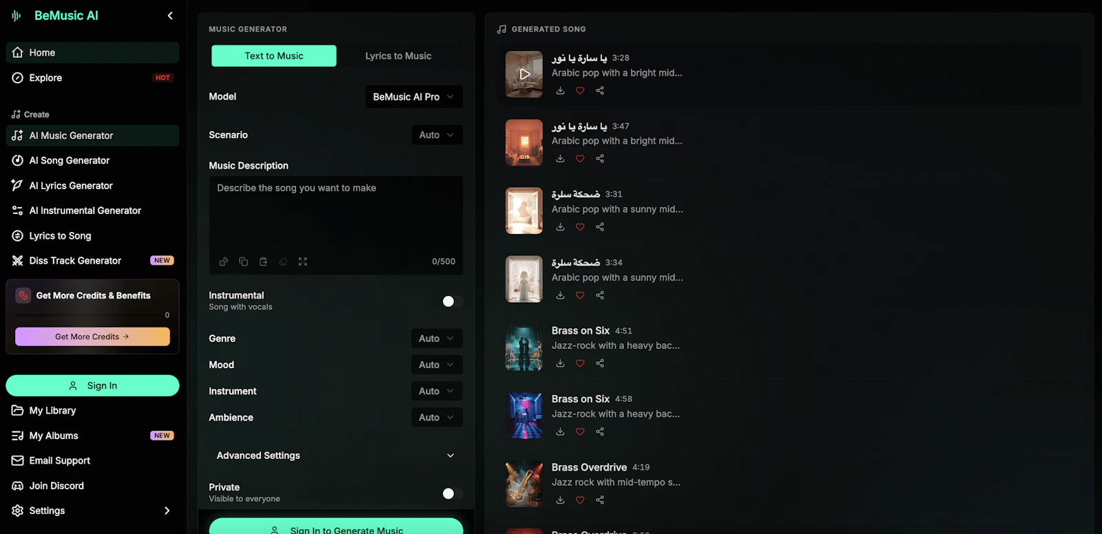 BeMusic AI - AI Music,Voice Clone,Video screenshot 3