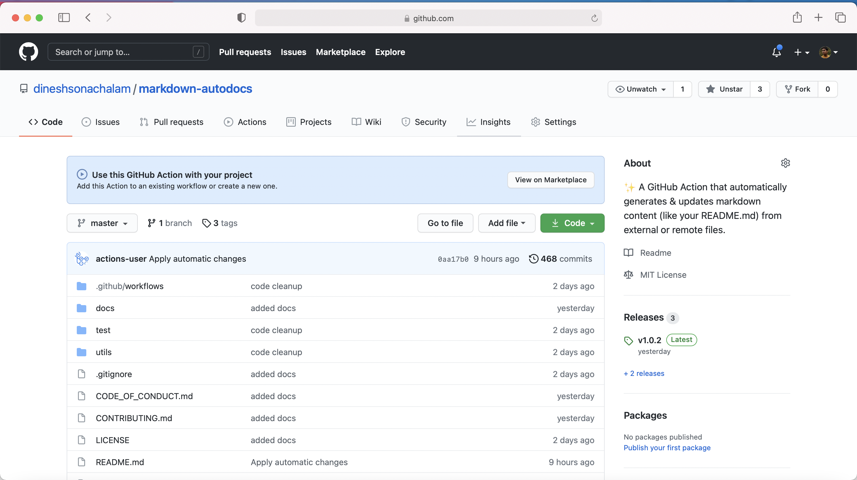 Github Markdown automation gallery image