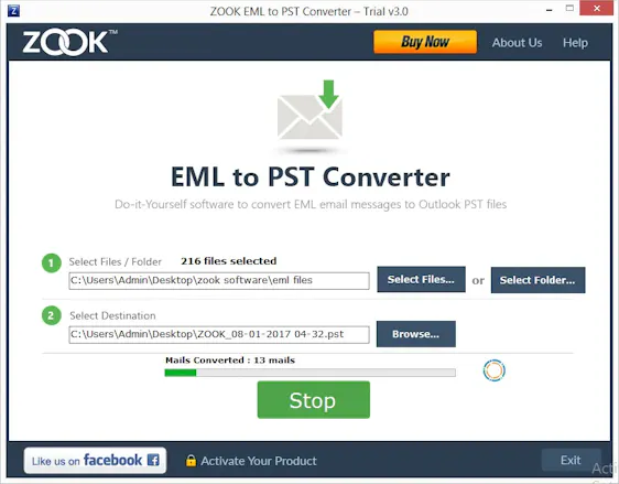 ZOOK EML to PST Converter gallery image