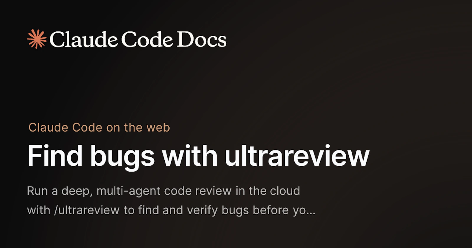 Claude Code /ultrareview screenshot 1