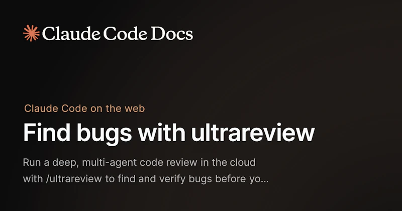 Claude Code /ultrareview screenshot 1