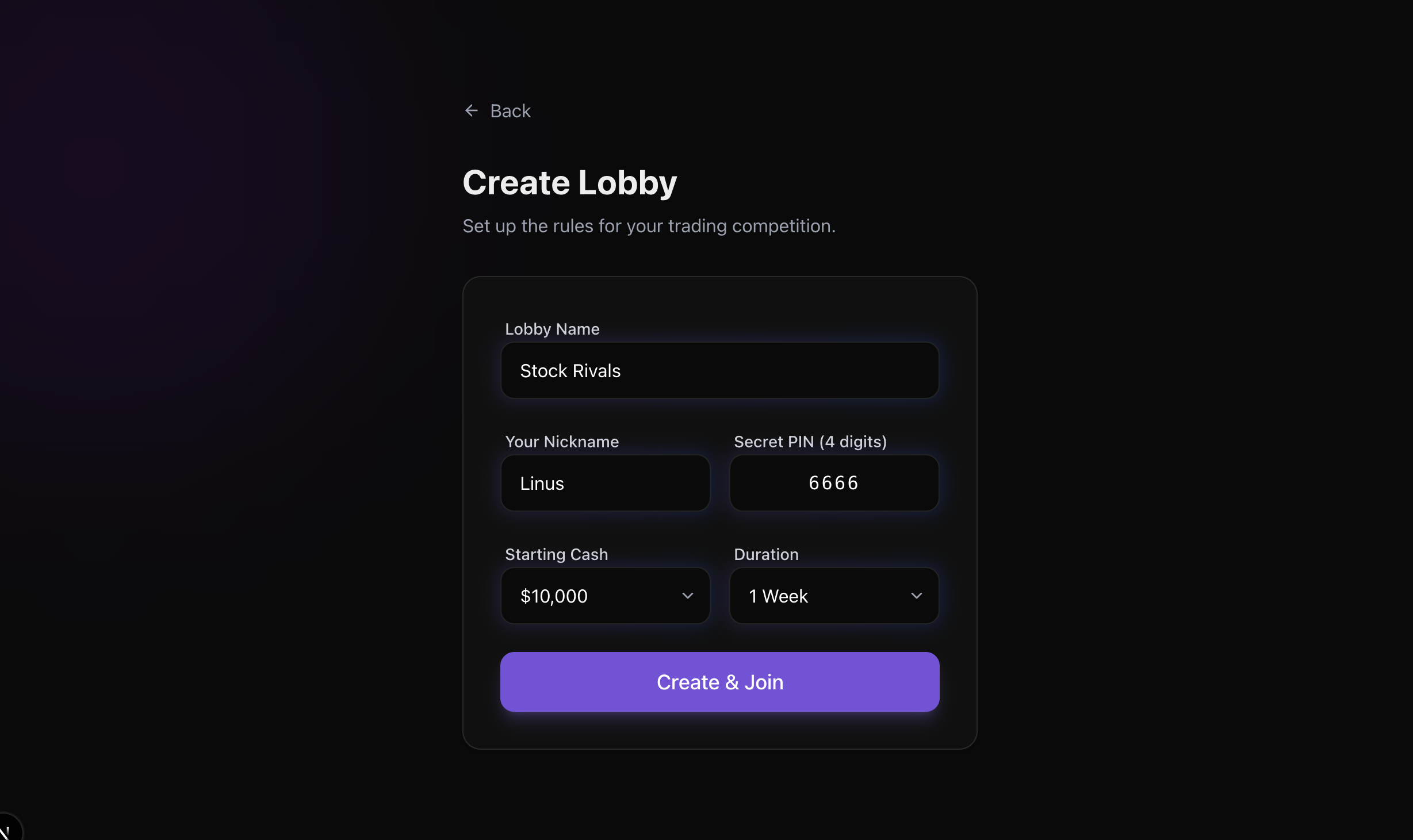 StockRivals - Screenshot 3 showing product features and functionality