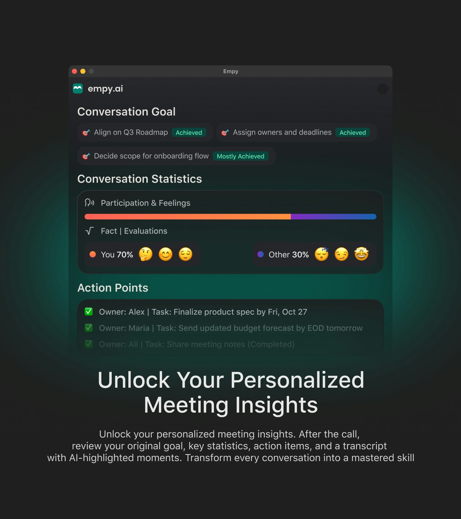 Empy.ai - AI Coach per le riunioni di zoom - Non perdere la stanza.[Perfetto con ADHD] media 3