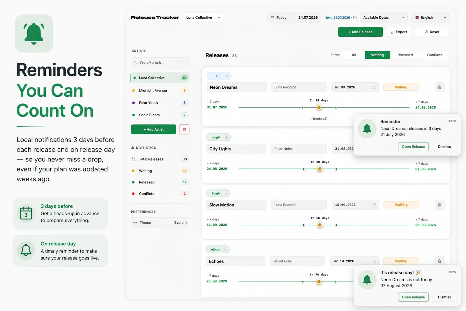 Release Tracker  screenshot 6