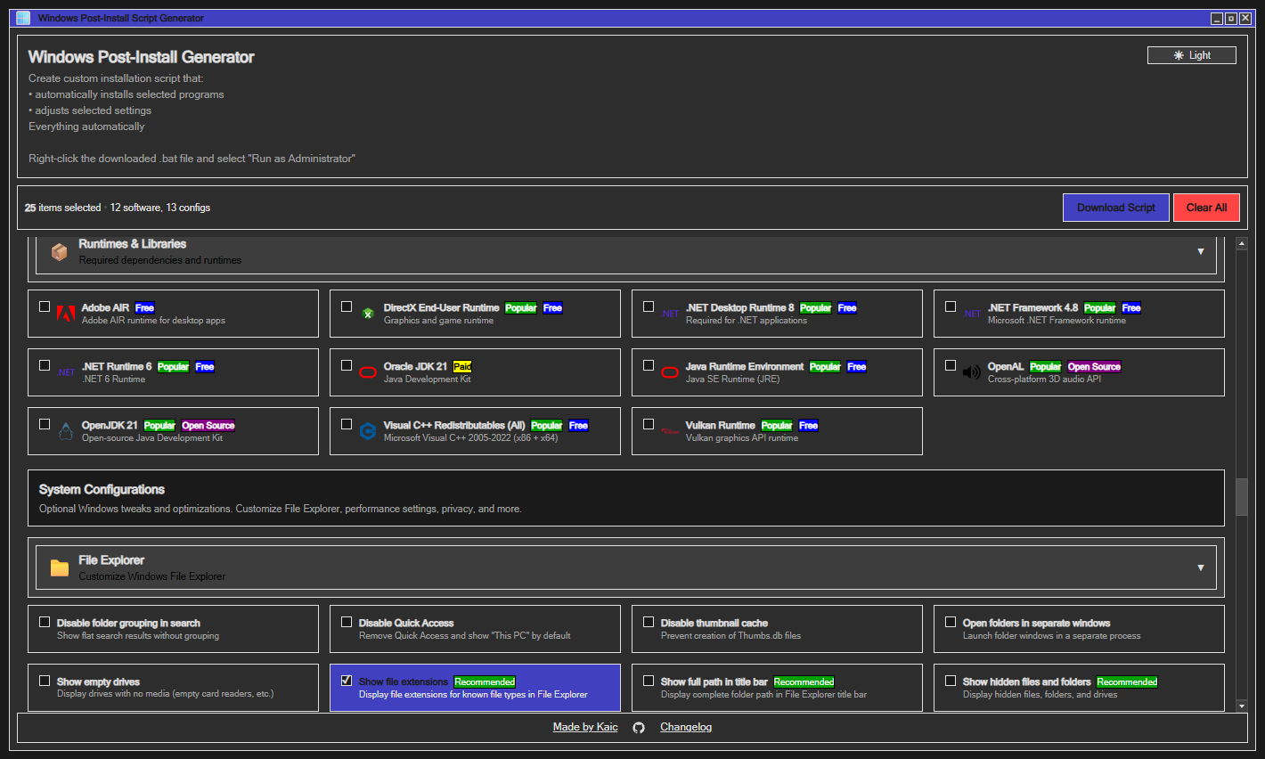 Win Post Install - Screenshot 5 showing product features and functionality