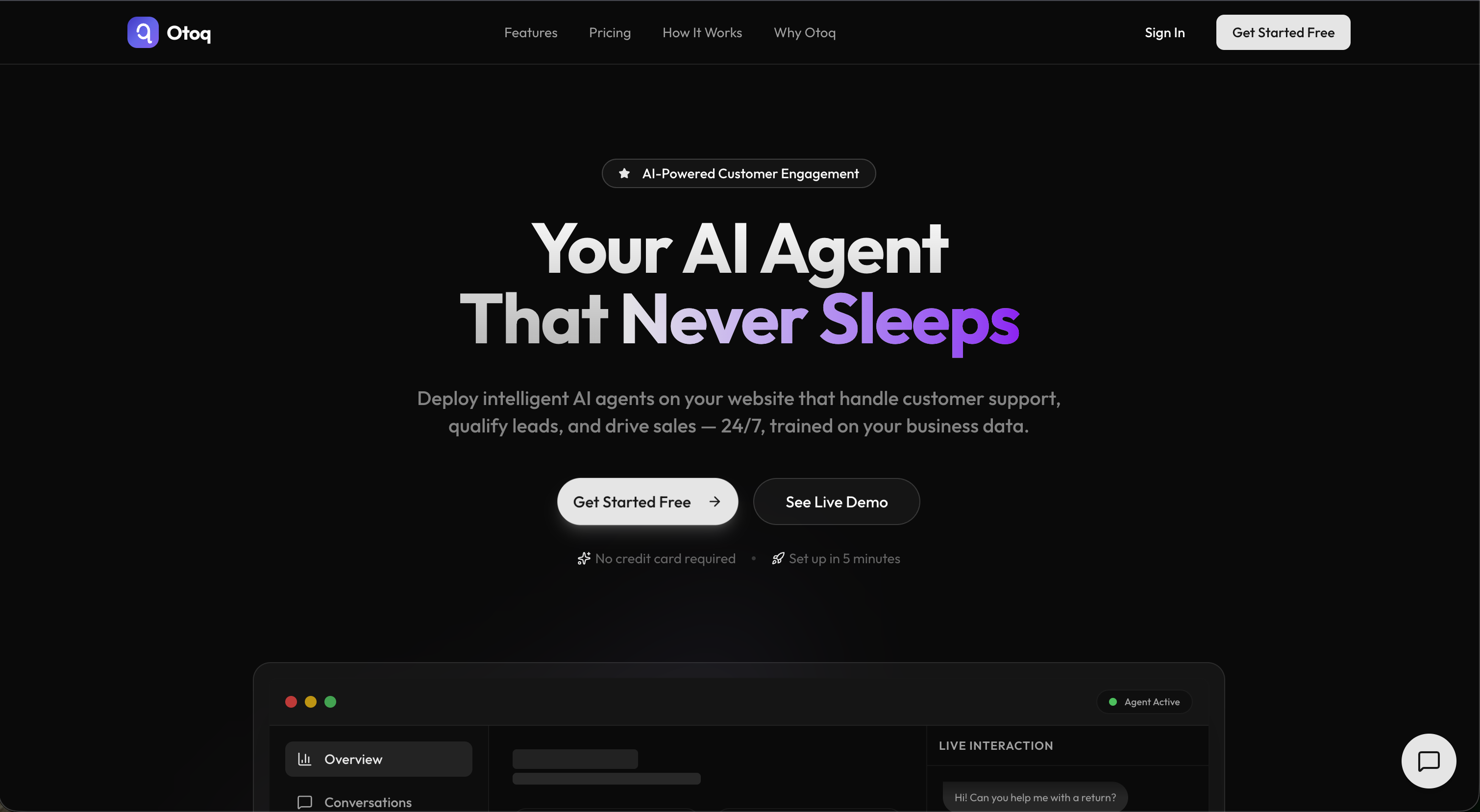 Otoq - Main product screenshot demonstrating key features and user interface