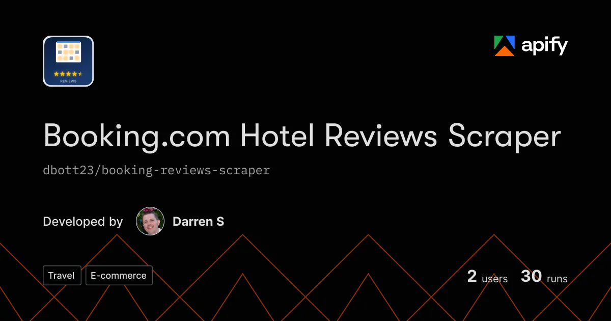Booking.com Hotel Reviews Scraper gallery image