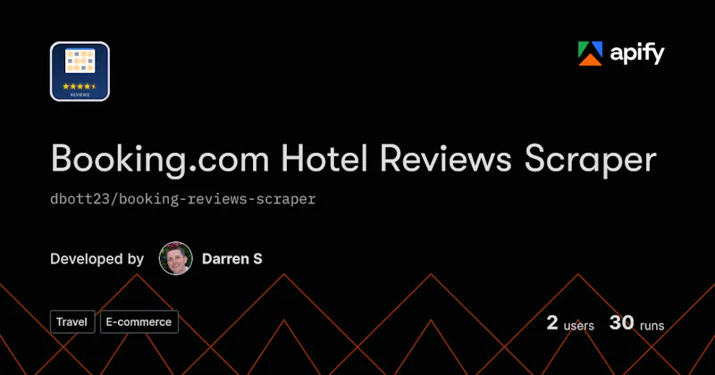 Booking.com Hotel Reviews Scraper screenshot 1