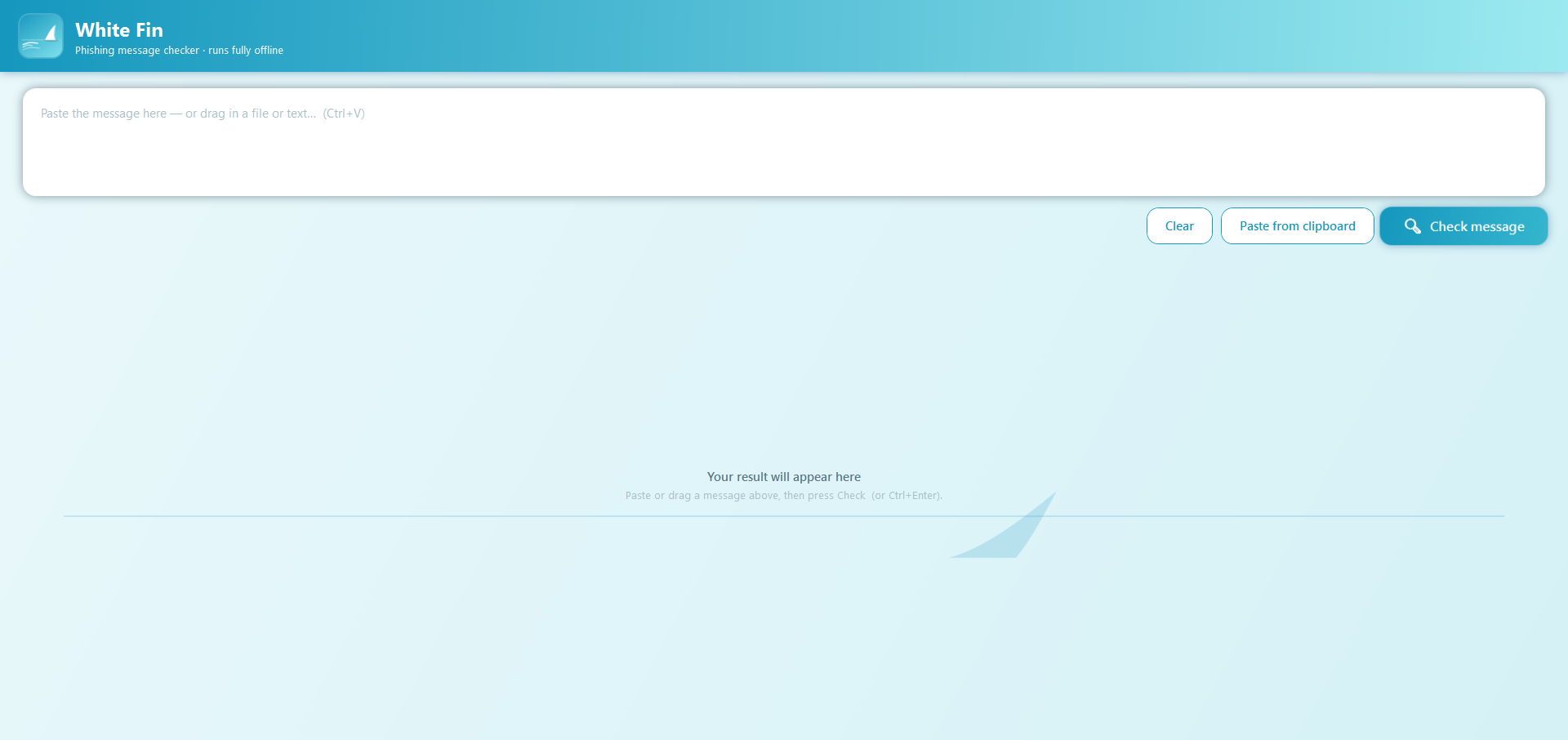 White Fin — Offline scam checker gallery image