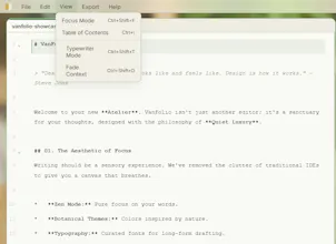 VanFolio — Markdown Workstation gallery image