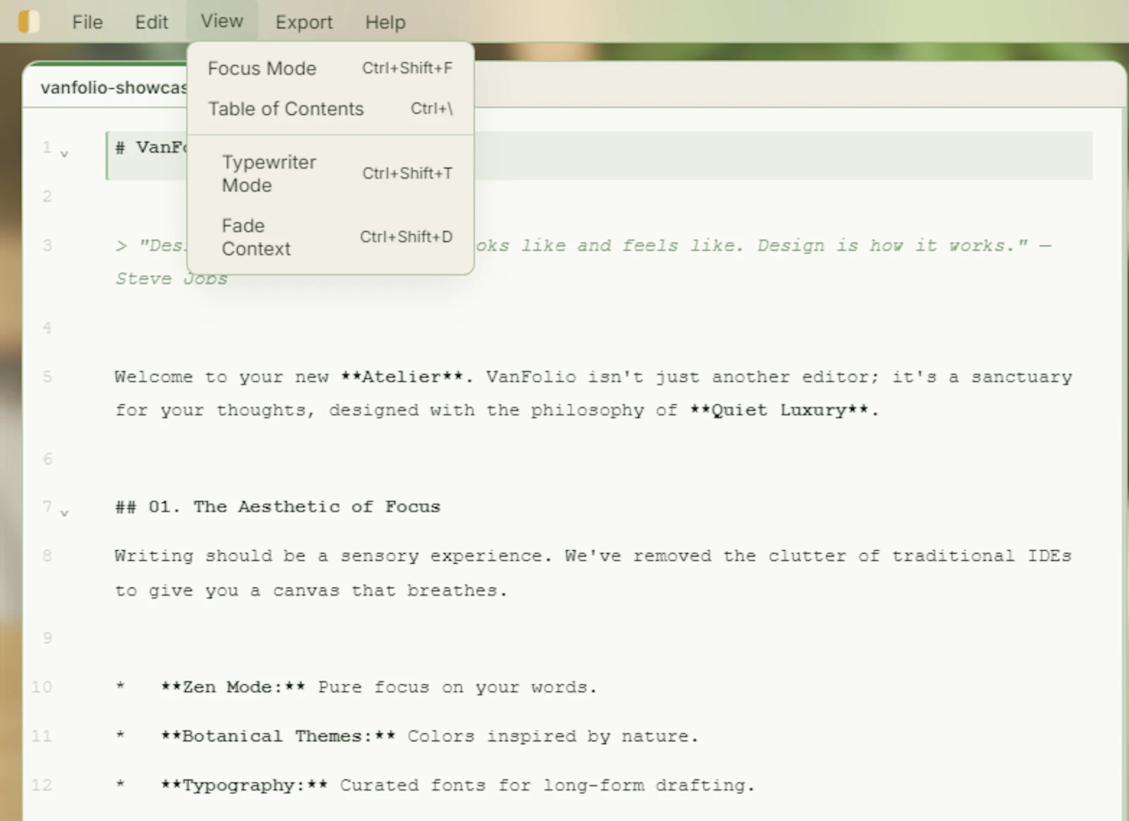 VanFolio — Markdown Workstation screenshot 2