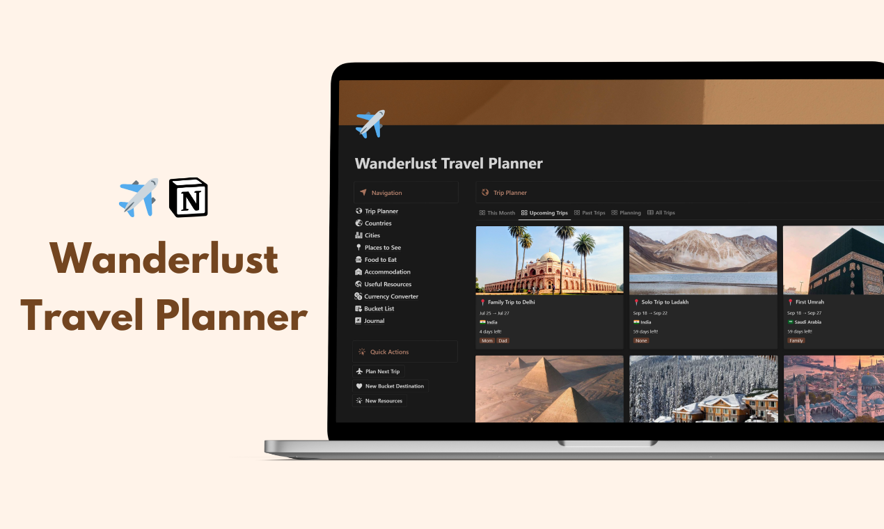 startuptile Wanderlust Travel Planner-For stress-free & fun-tastic adventures