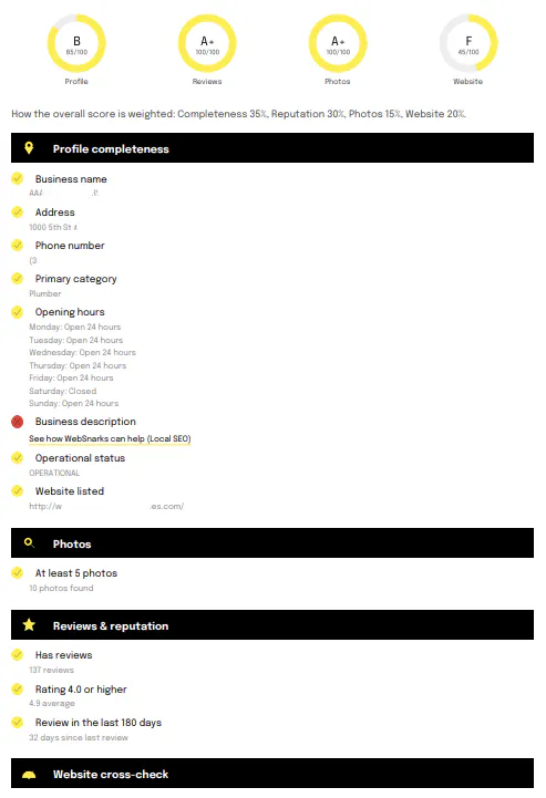 WebSnarks Google Business Profile Check gallery image