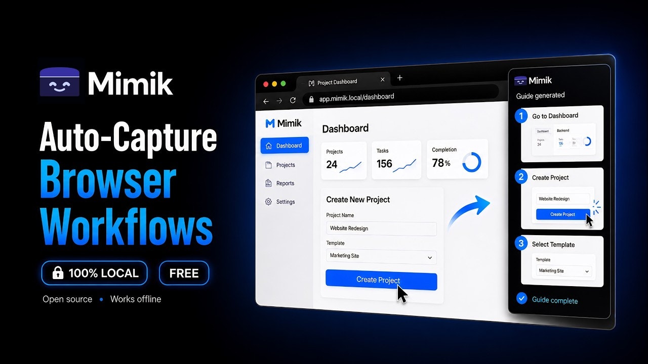 Mimik: auto-capture browser workflows gallery image