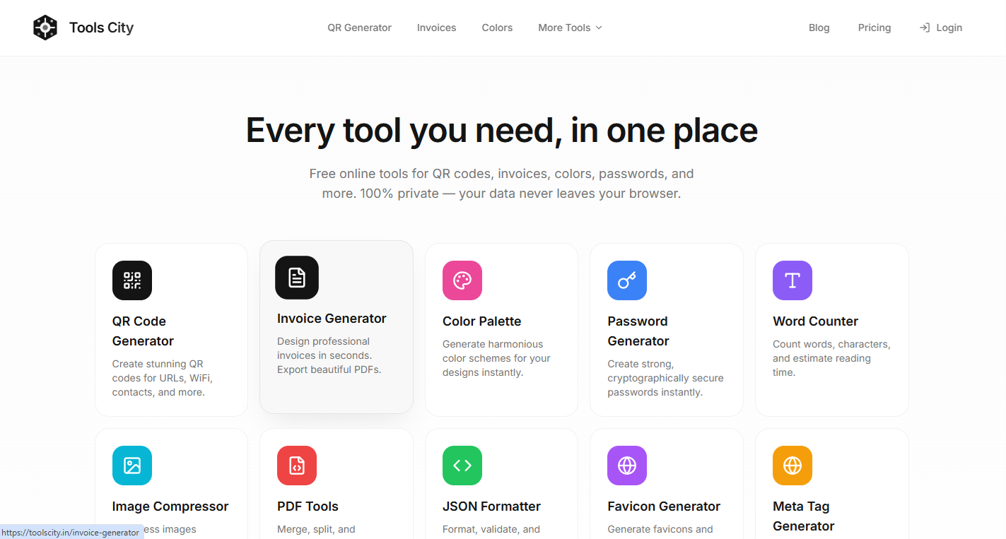 Tools City - Main product screenshot demonstrating key features and user interface