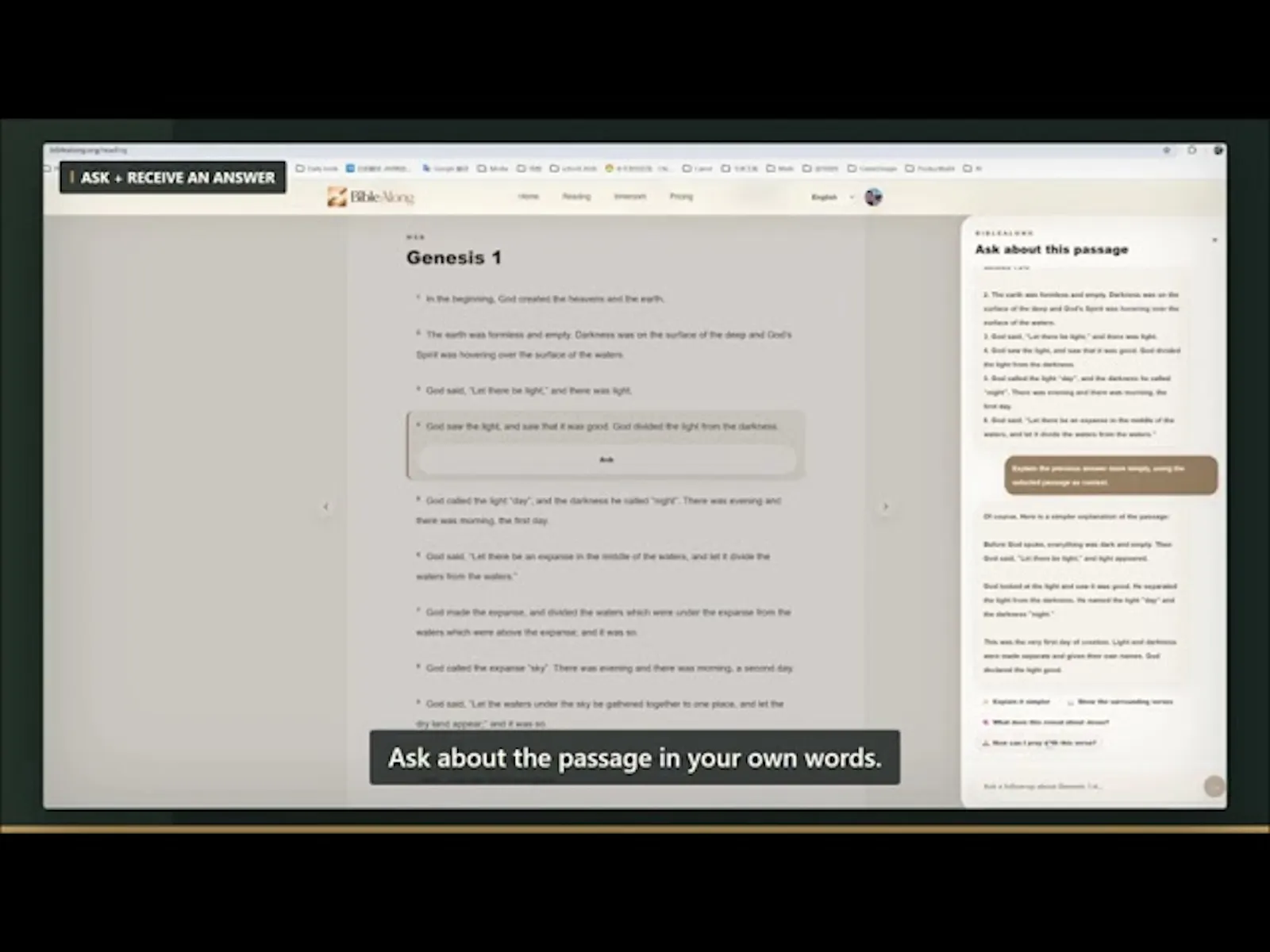 BibleAlong screenshot 1 (video preview)
