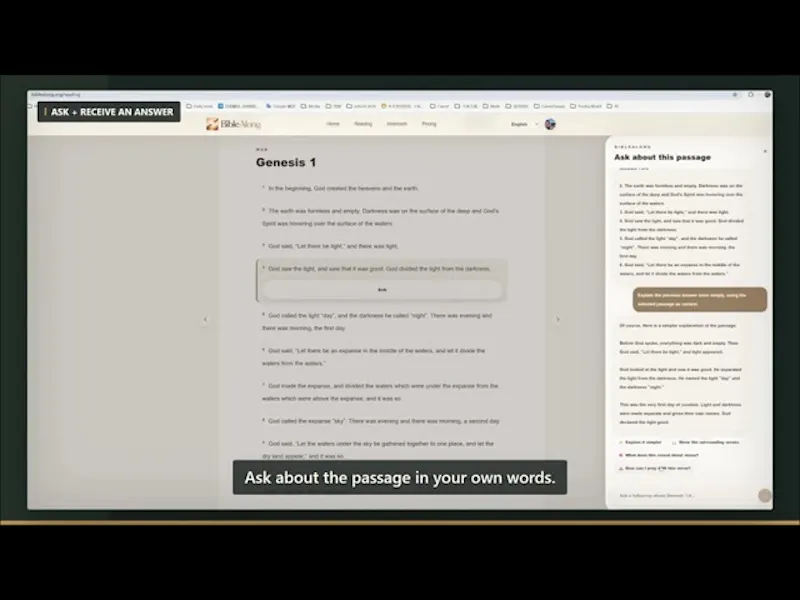 BibleAlong screenshot 1 (video preview)