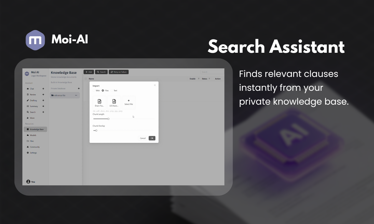 Moi AI - assistant for enterprise legal  gallery image