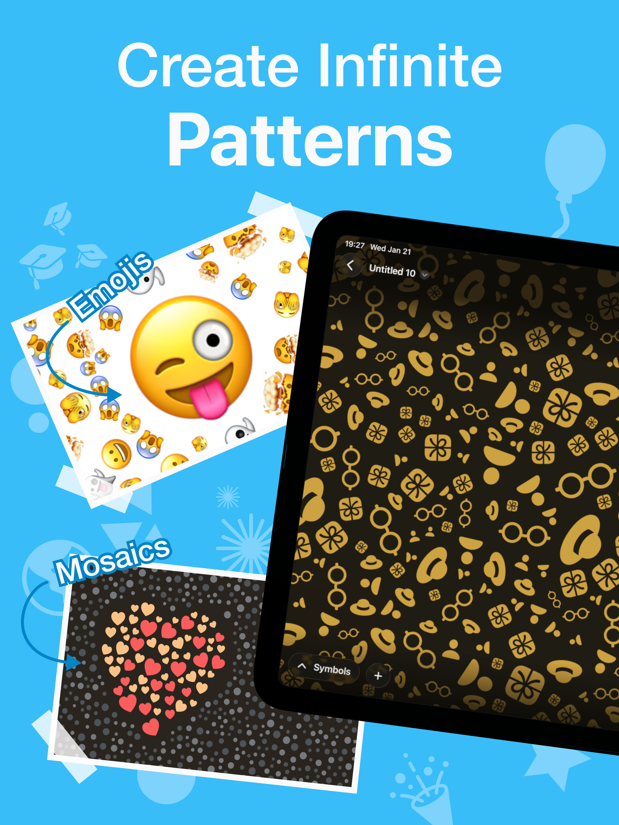 Tessera: Wallpapers & Mosaics - Main product screenshot demonstrating key features and user interface