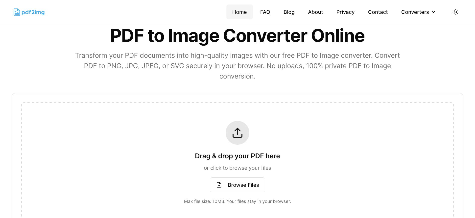 Pdf2img - PDF 100% gratuito y privado al convertidor de imágenes media 2