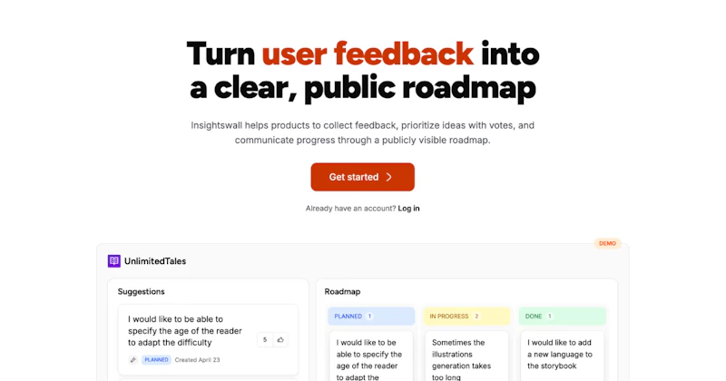 Insightswall screenshot 1