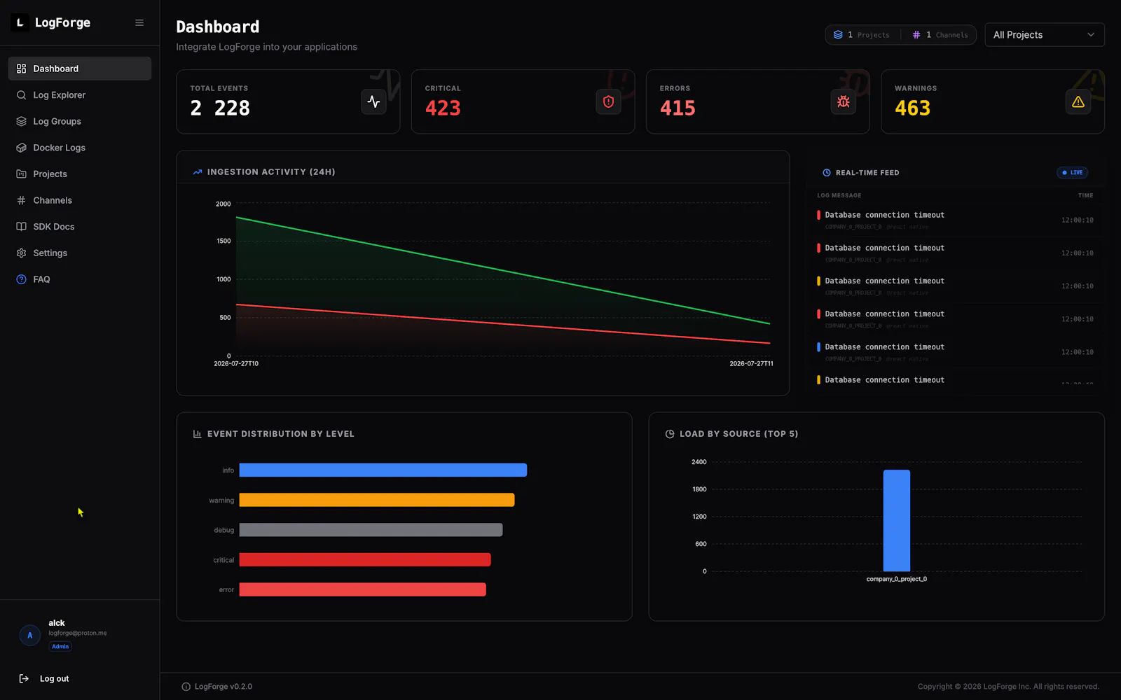 LogForge screenshot 1