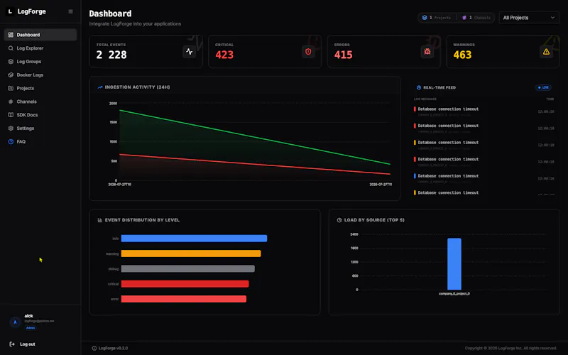 LogForge screenshot 1