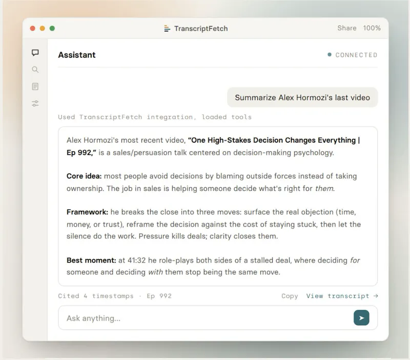 TranscriptFetch screenshot 2