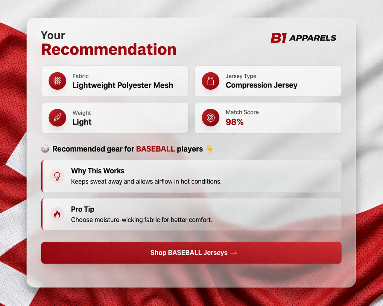 Fabric Finder Tool for any Sports gallery image