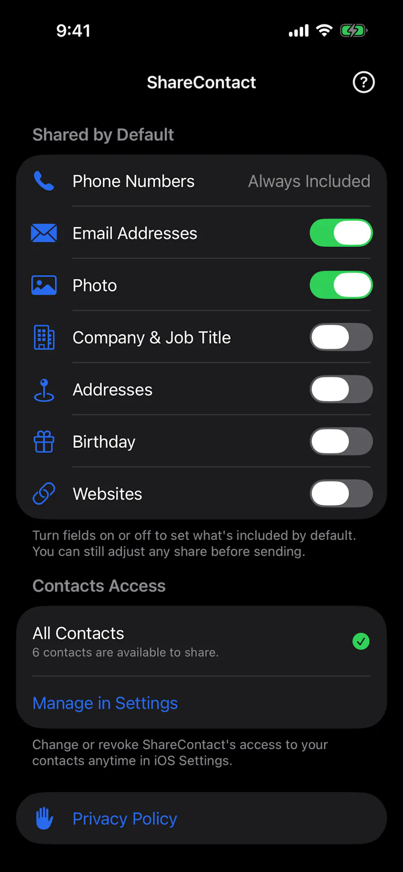 ShareContact screenshot 5