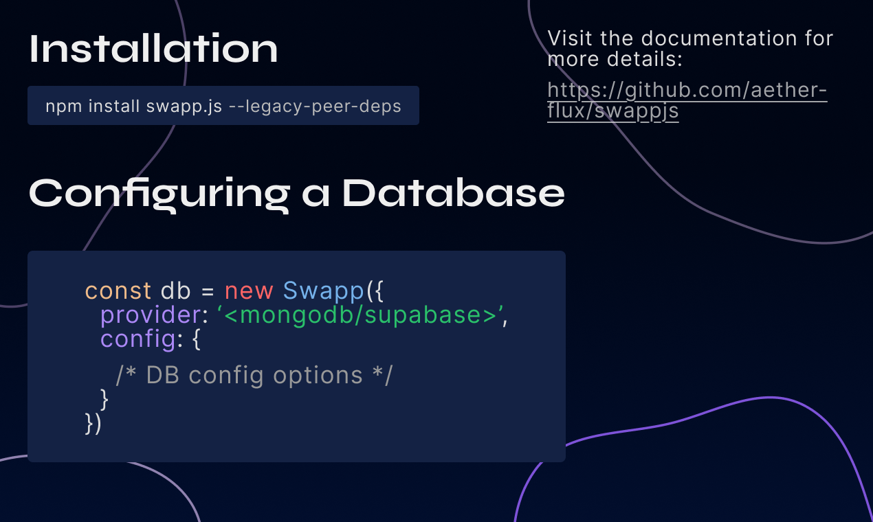 SWAPP.JS - Un linguaggio di query, qualsiasi database: semplifica le configurazioni DB media 1