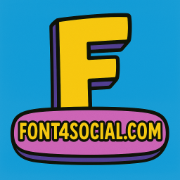 Font4Social: Fonts & Emojis - Product Hunt launch logo and brand identity