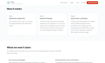 PEA – Evidence Authenticator gallery image