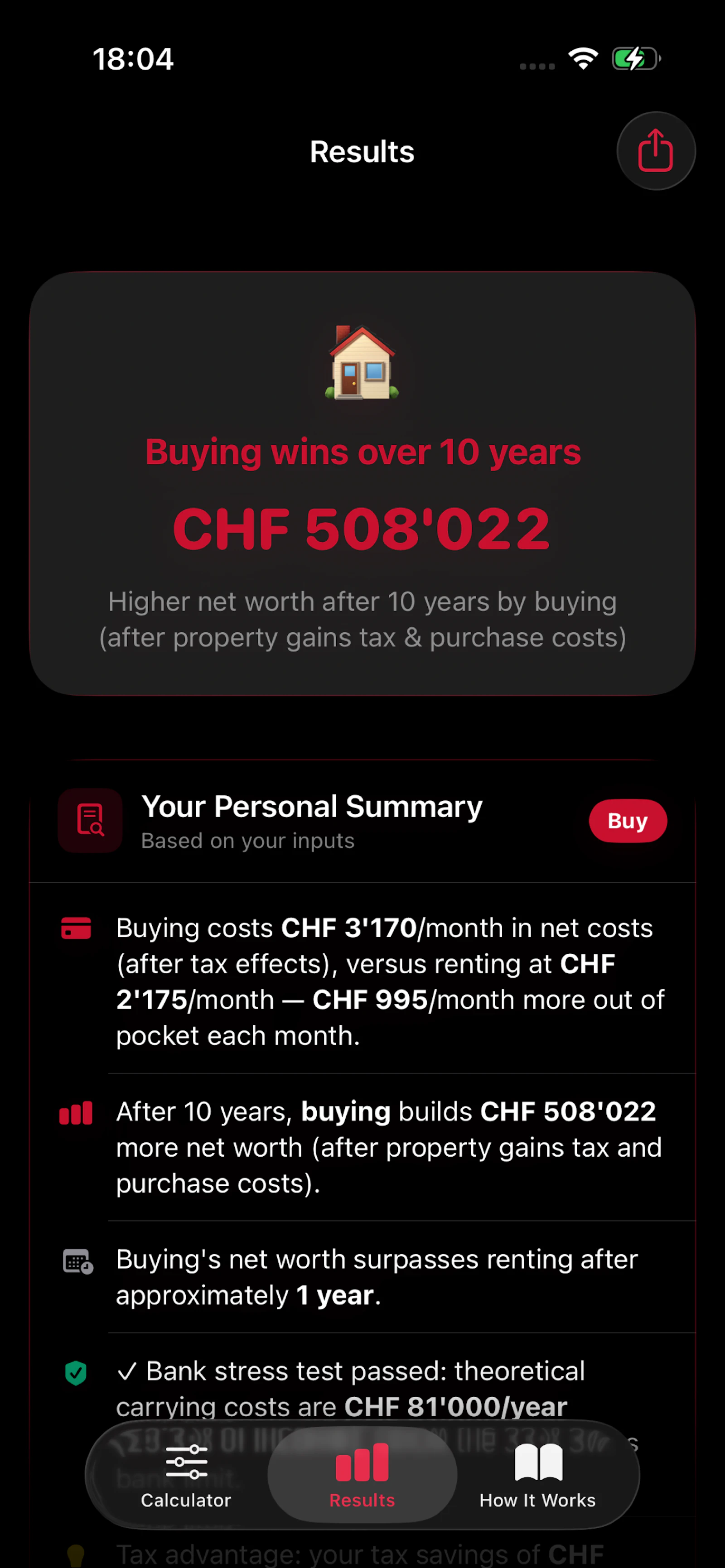 Buy vs Rent CH screenshot 7