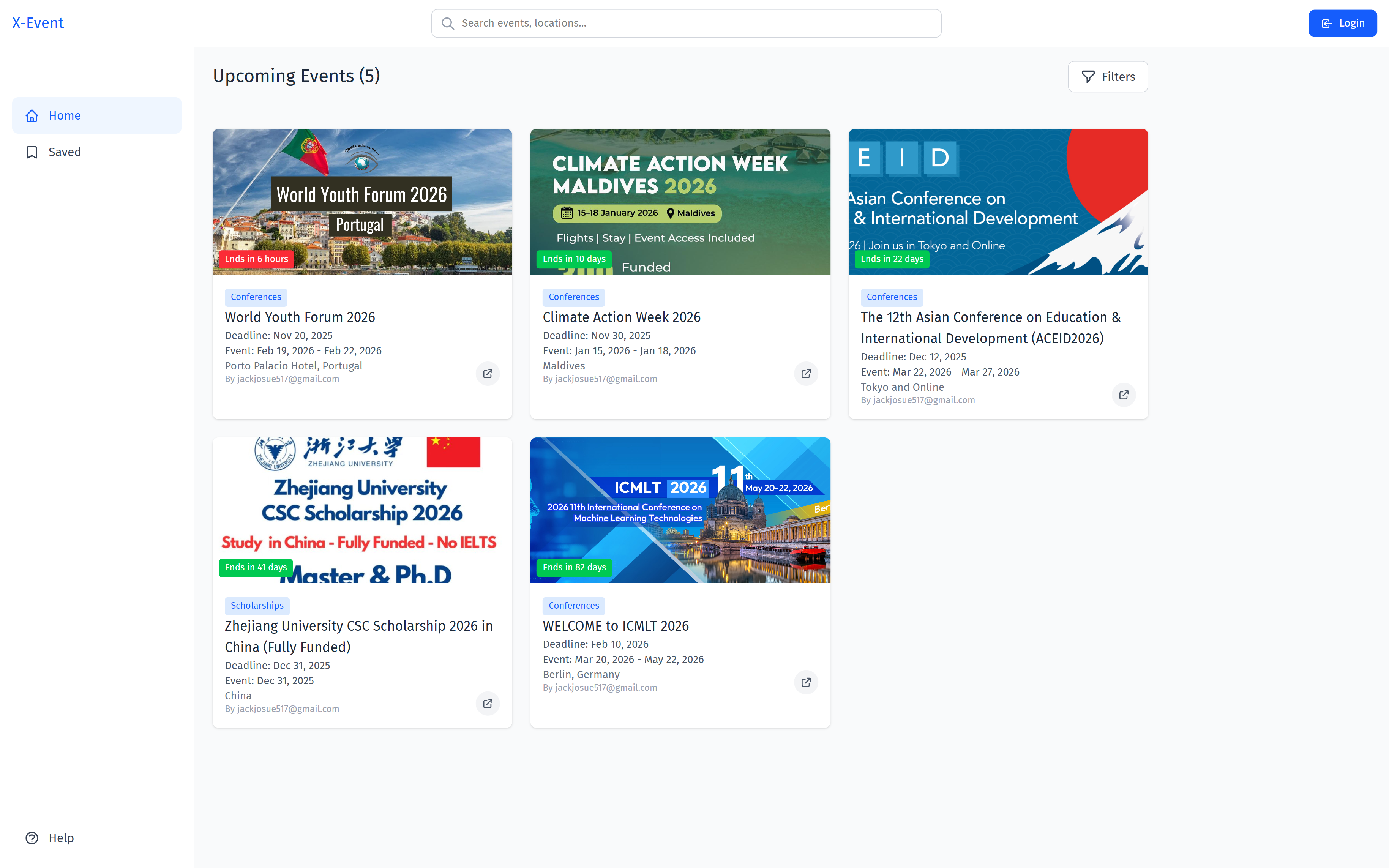 X-Event - Main product screenshot demonstrating key features and user interface