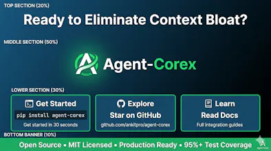 Agent-Corex ā Intelligent Tool Selection gallery image