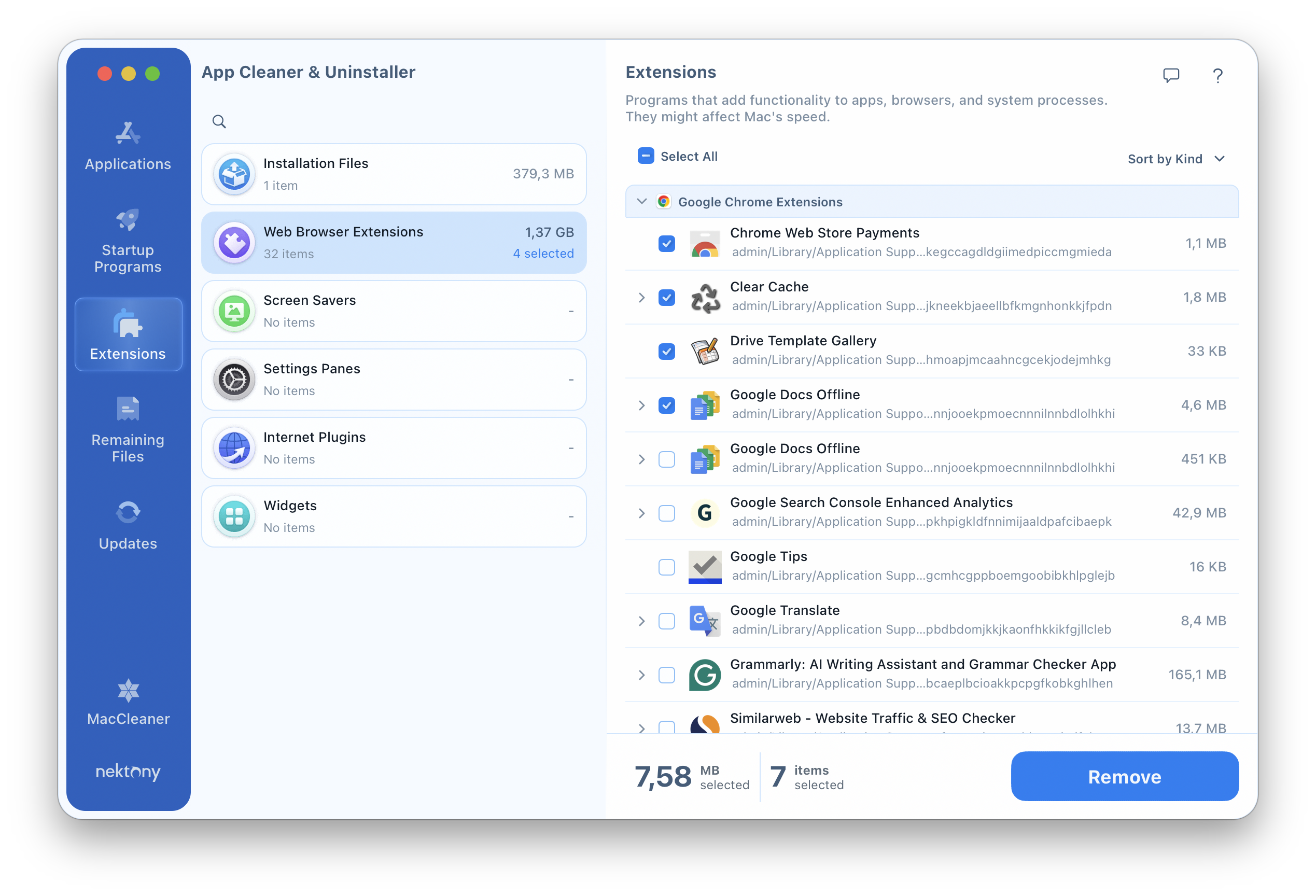 App Cleaner & Uninstaller 9.1 - Screenshot 4 showing product features and functionality
