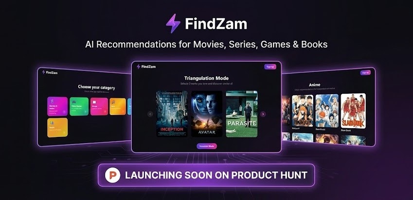FindZam - Main product screenshot demonstrating key features and user interface