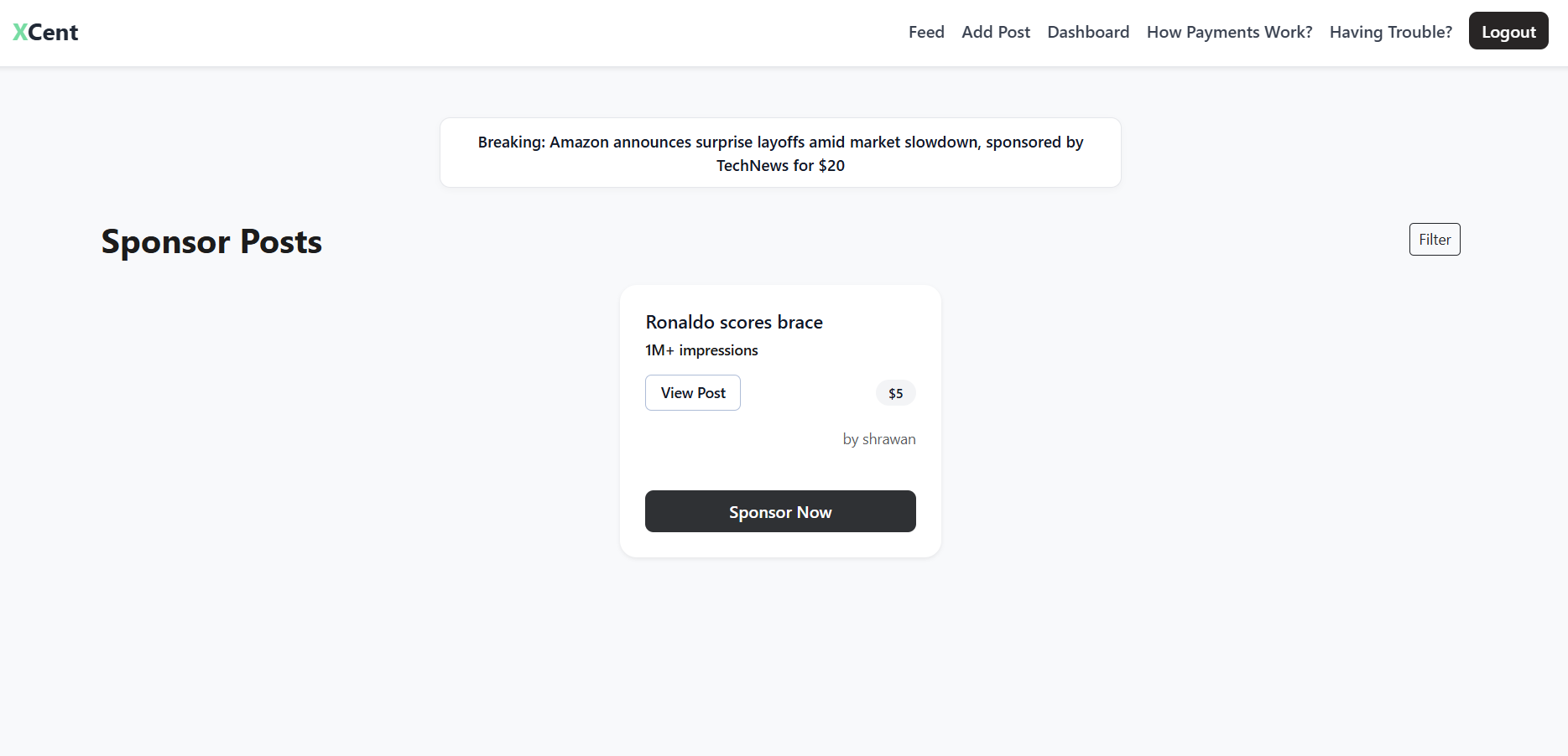 XCent - Turn X into Revenue. - Screenshot 4 preview