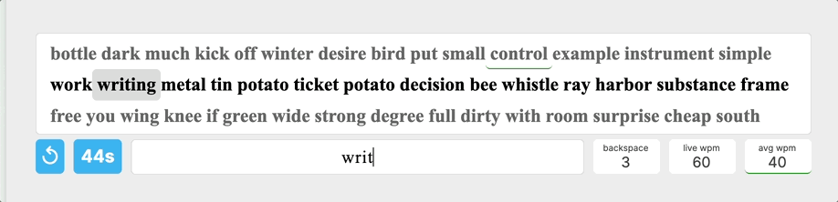 TypeFaster - Main screenshot showing features and interface